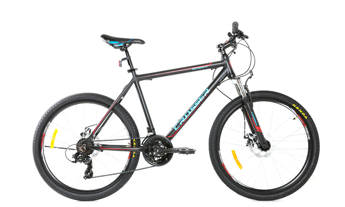 Фотография Велосипед Crosser Sport 26" 2021, размер L, черно-синий